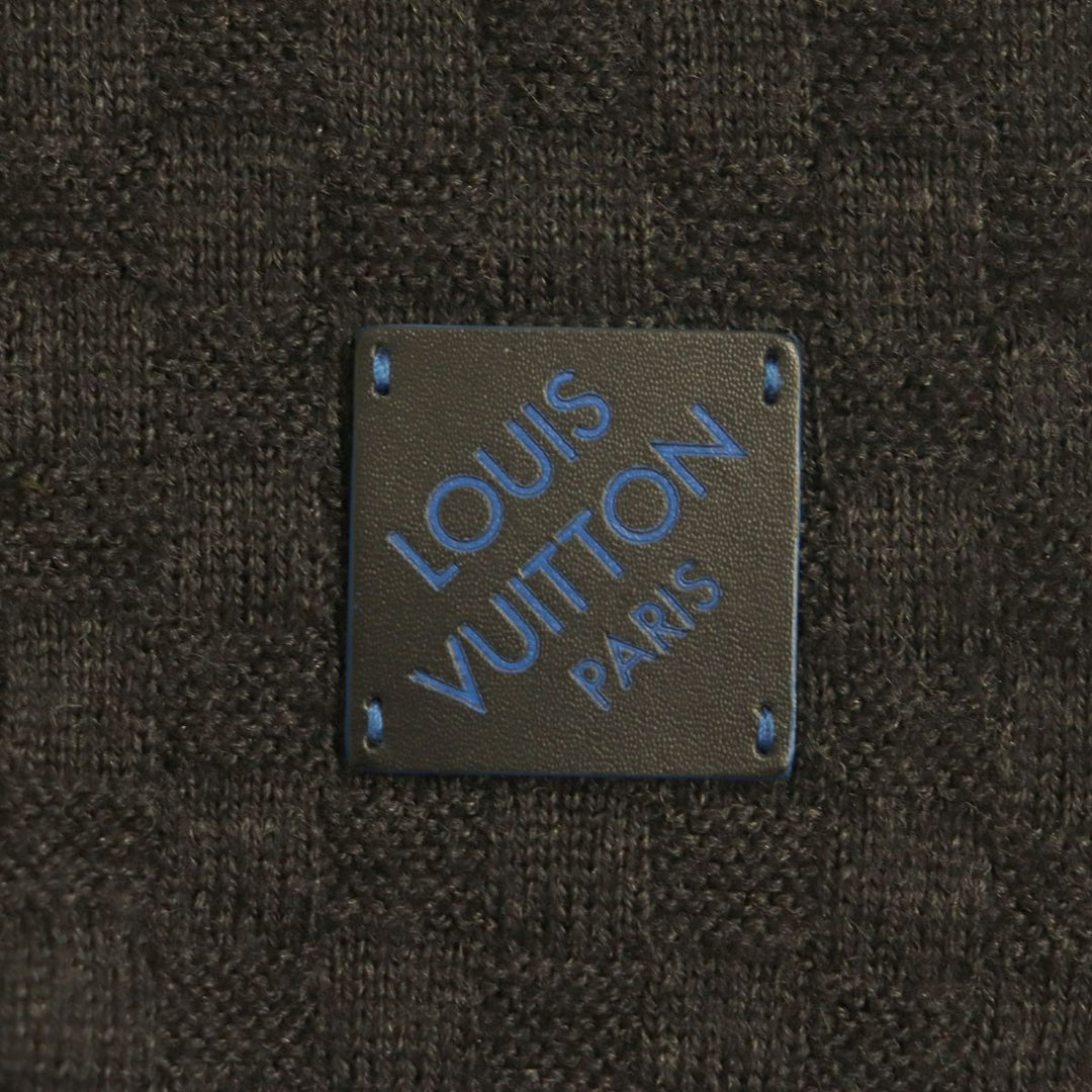 Discounted Great LOUIS VUITTON Scarf Dark gray wool mens