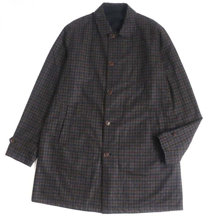 Discounted Loro Piana coat Brown (Check Pattern)/Black wool mens XL