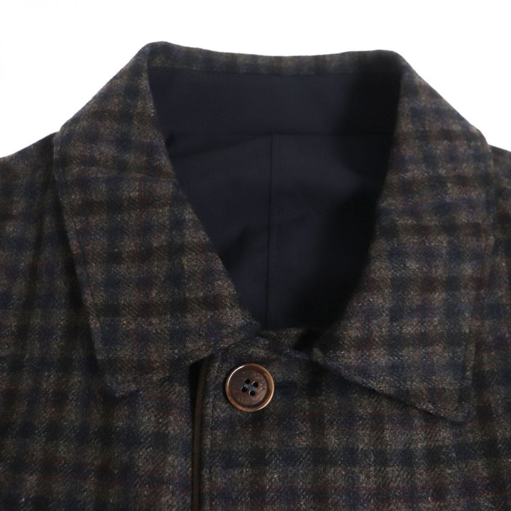 Discounted Loro Piana coat Brown (Check Pattern)/Black wool mens XL