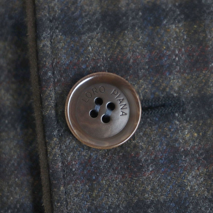 Discounted Loro Piana coat Brown (Check Pattern)/Black wool mens XL