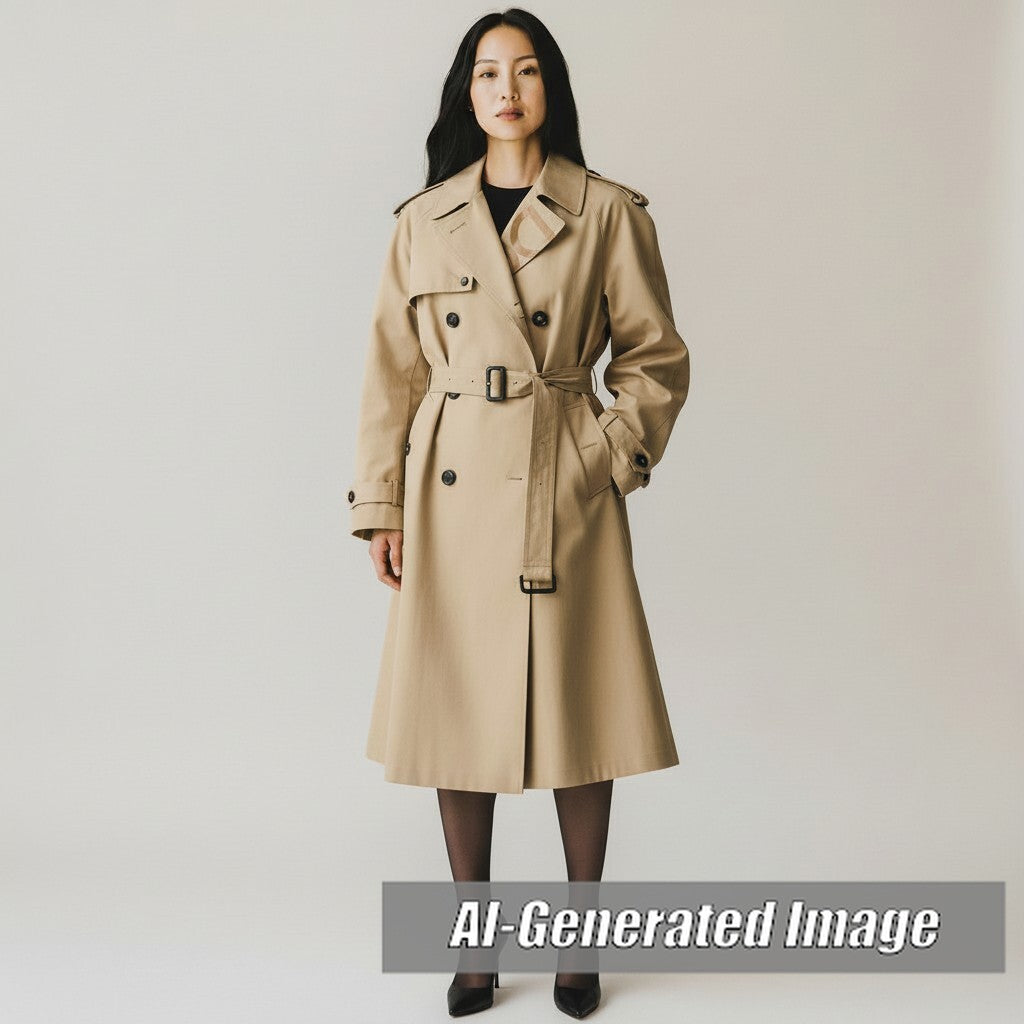 Discounted Great DOLCE&GABBANA trench coat beige cotton mens 48