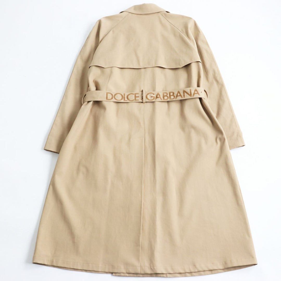 Discounted Great DOLCE&GABBANA trench coat beige cotton mens 48