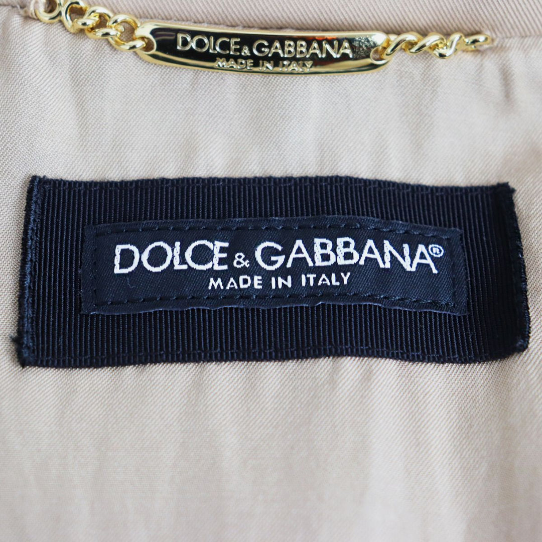 Discounted Great DOLCE&GABBANA trench coat beige cotton mens 48