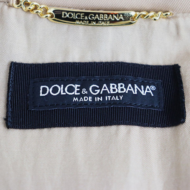 Discounted Great DOLCE&GABBANA trench coat beige cotton mens 48