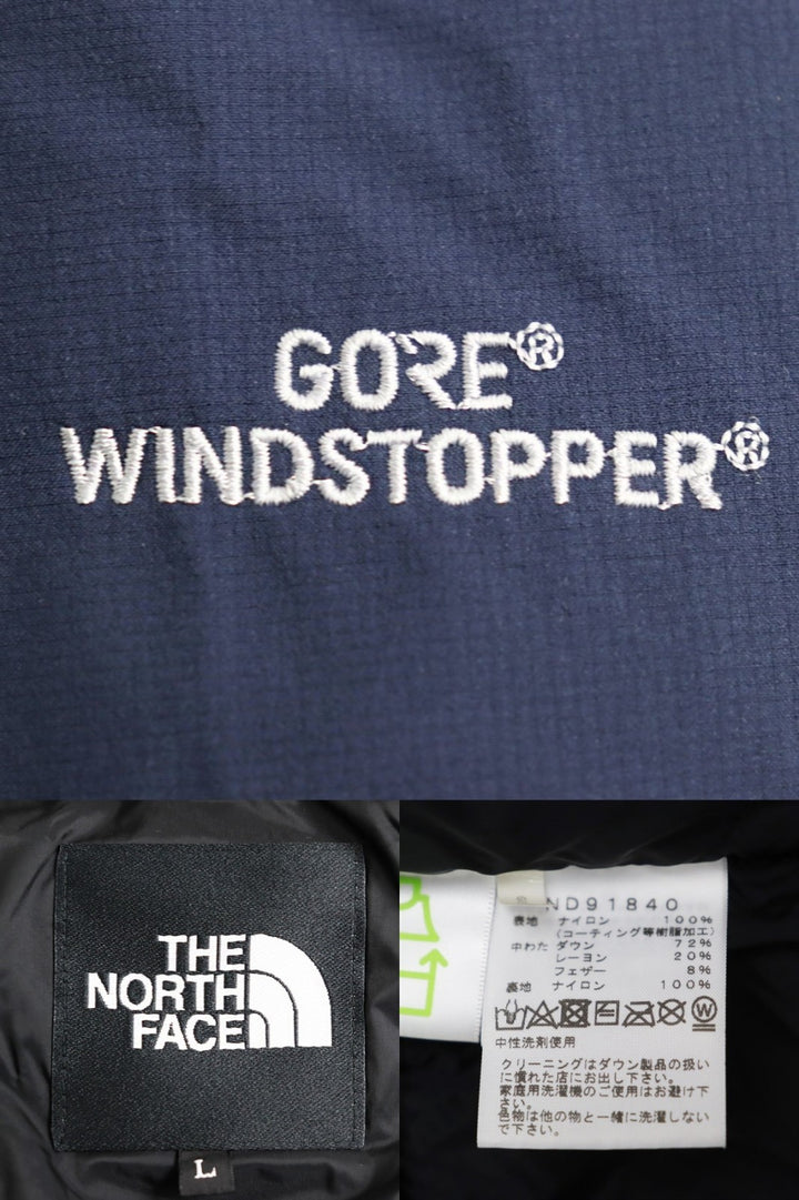 Discounted Excellent THE NORTH FACE Down jacket Navy x black Nylon mens L