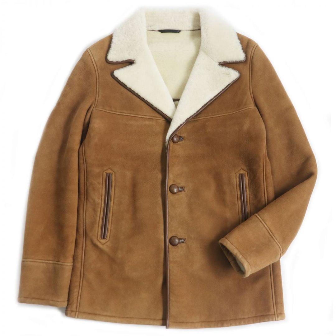 Discounted Great Loro Piana Mouton jacket Brown Sheep leather mens XS