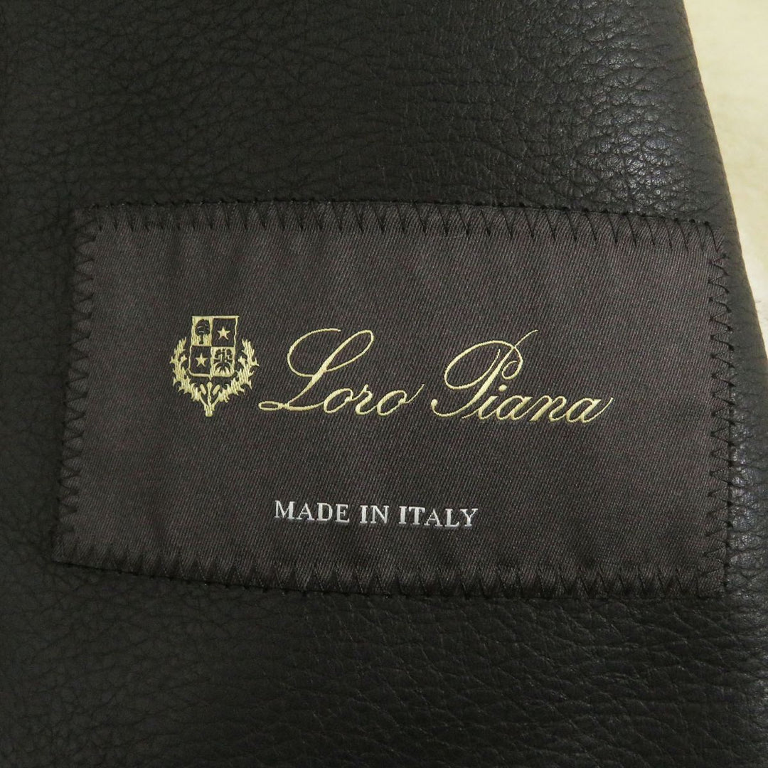 Discounted Great Loro Piana Mouton jacket Brown Sheep leather mens XS
