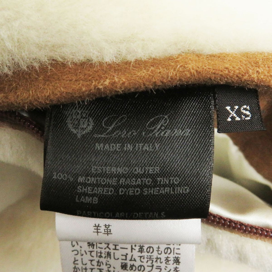 Discounted Great Loro Piana Mouton jacket Brown Sheep leather mens XS