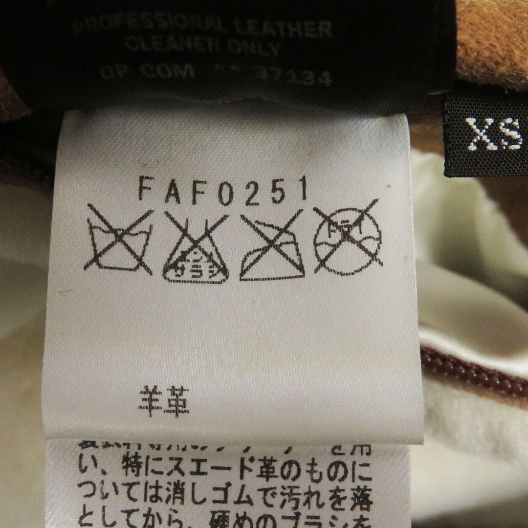 Discounted Great Loro Piana Mouton jacket Brown Sheep leather mens XS