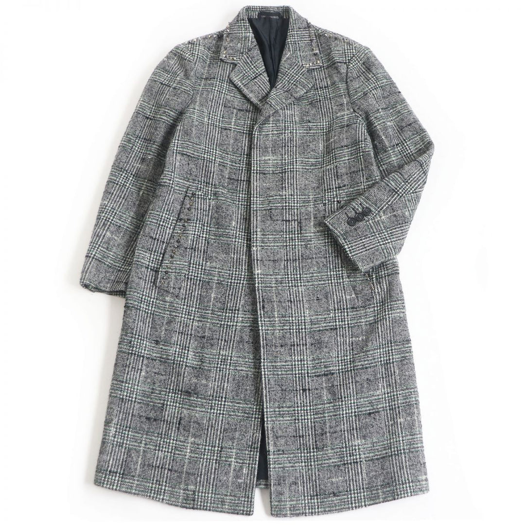 Discounted Excellent VERSACE Chester coat Gray wool mens 44