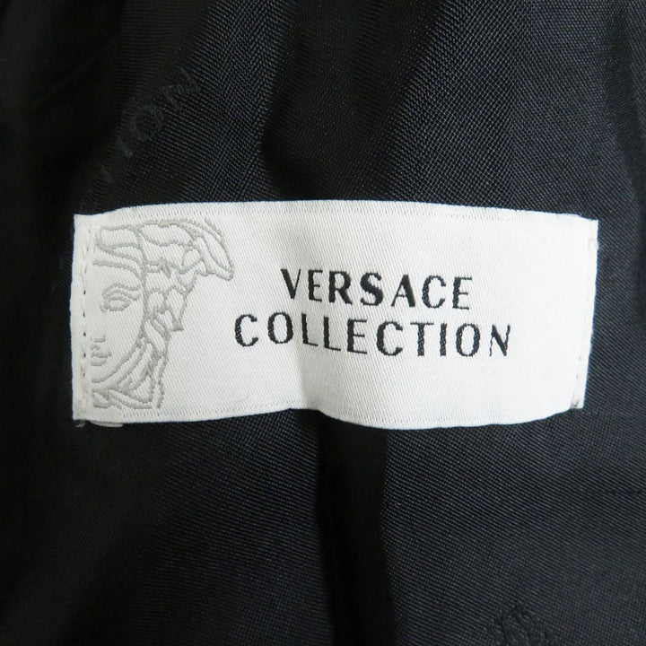 Discounted Excellent VERSACE Chester coat Gray wool mens 44