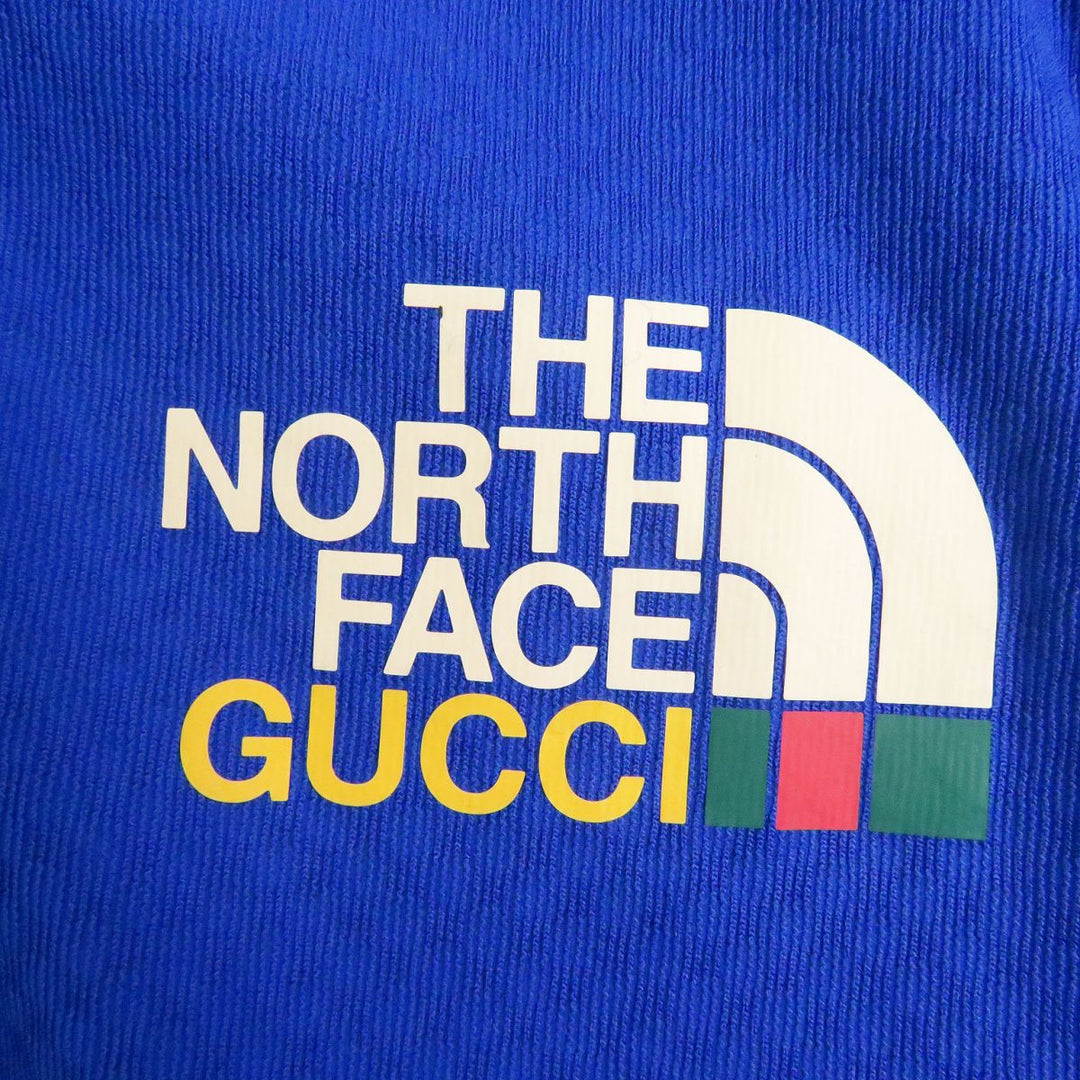 Discounted GUCCI×THE NORTH FACE hoodie blue polyester mens M