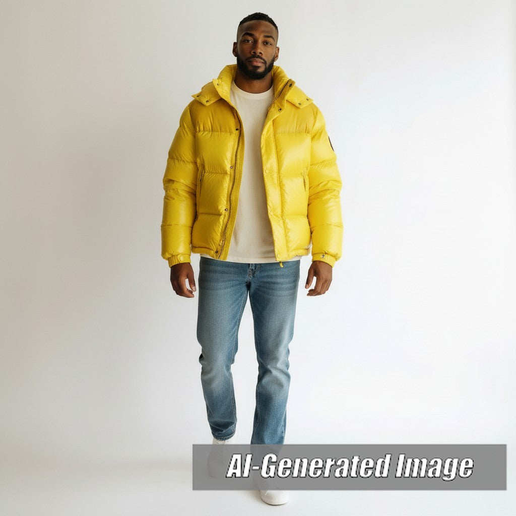 Discounted Excellent MONCLER Down jacket yellow Nylon mens 1