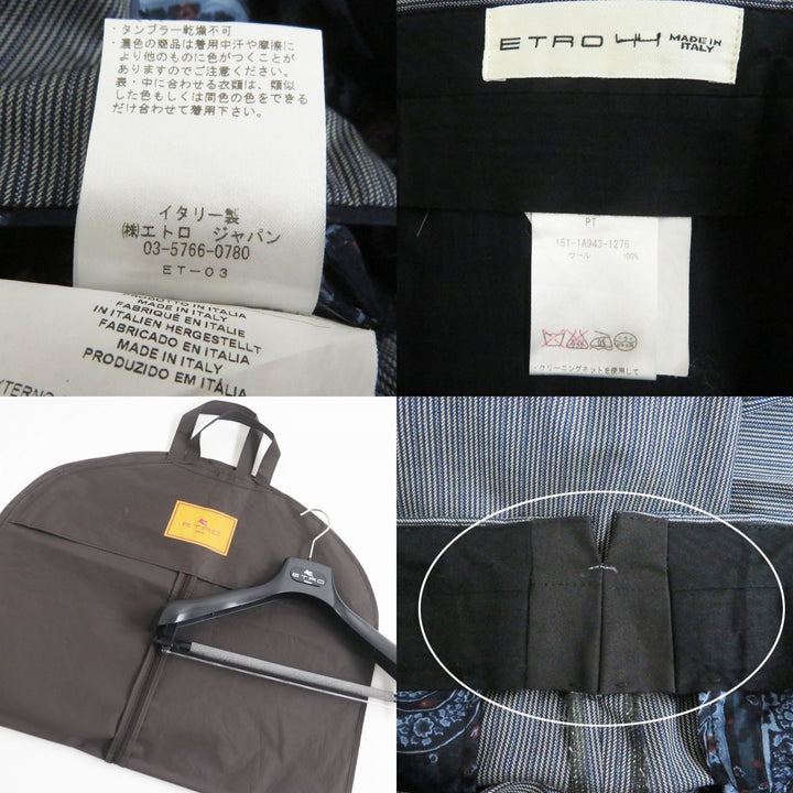 Discounted ETRO suit Navy system mens 44