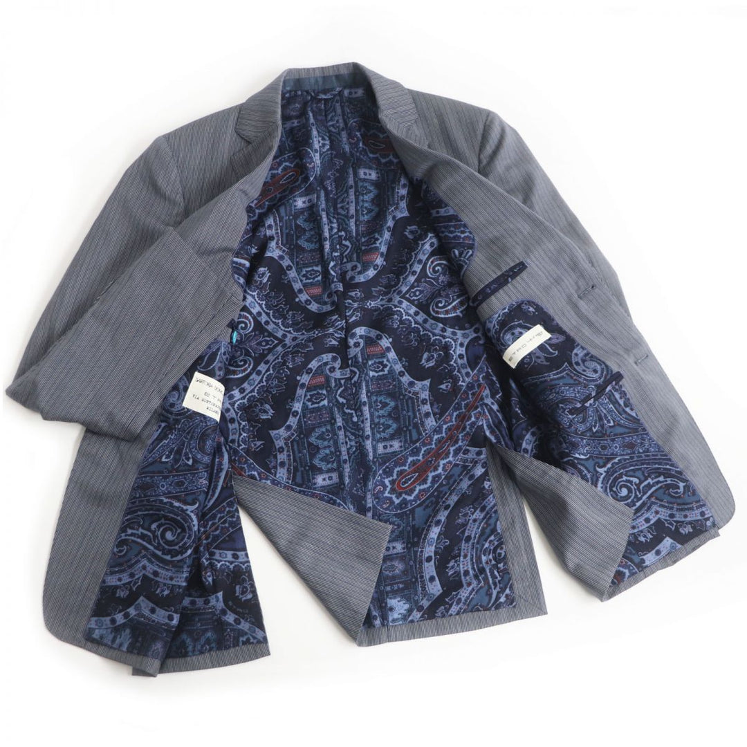Discounted ETRO suit Navy system mens 44