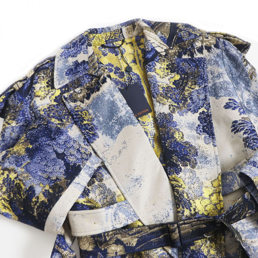 Discounted LOUIS VUITTON trench coat Navy multicolor polyester mens 50