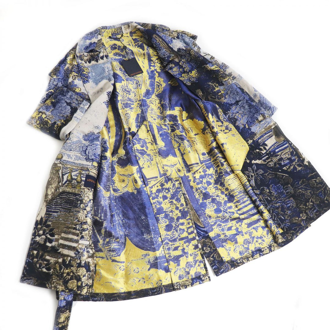 Discounted LOUIS VUITTON trench coat Navy multicolor polyester mens 50